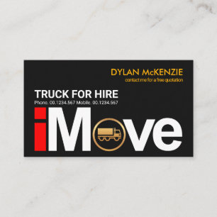 「i move」看板金ゴールド・トラック・ホームムービング 名刺