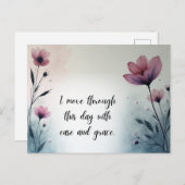 I Move Through This Day with Ease and Grace ポストカード (正面/裏面)