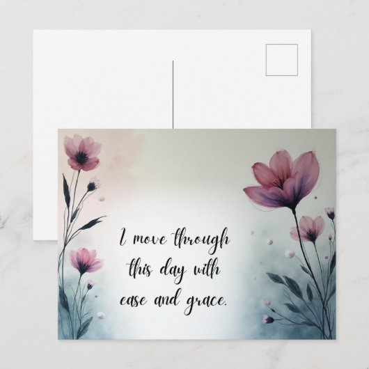 I Move Through This Day with Ease and Grace ポストカード (正面/裏面)