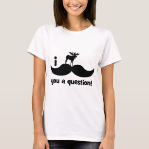 I mustache you a questionのアメリカヘラジカ tシャツ
