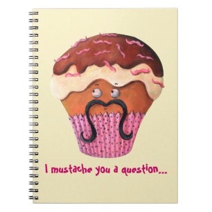 I mustache you a questionのカップケーキ ノートブック