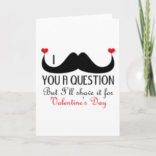 I mustache you a questionのバレンタインデー シーズンカード