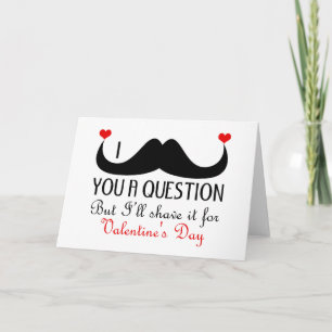 I mustache you a questionのバレンタインデー シーズンカード
