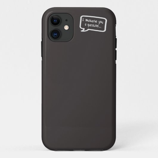 i mustache you a questionの小型灰色 Case-Mate iPhoneケース (裏面)