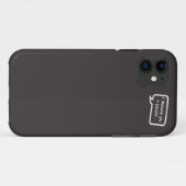 i mustache you a questionの小型灰色 Case-Mate iPhoneケース (裏面(横))