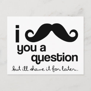 i mustache you a questionはがき ポストカード
