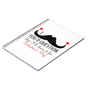 I mustache you a questionバレンタインデー ノートブック
