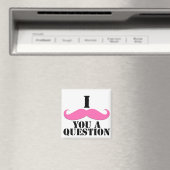 I mustache you a questionピンクの口ひげ マグネット (インサイチュ (食洗機))