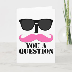 i mustache you a questionピンク(サングラス) カード