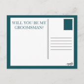 I mustache you a questionヴィンテージフレーム インビテーションポストカード (裏面)