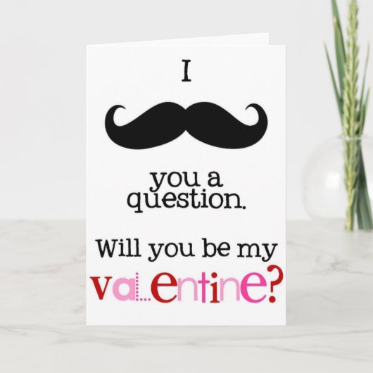 i mustache you a question カード (正面)
