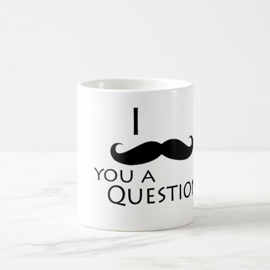 I mustache you a question コーヒーマグカップ (中央)