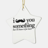 i mustache you a question セラミックオーナメント (左)