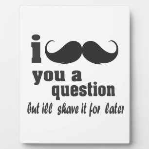 I mustache you a question フォトプラーク