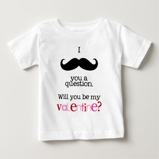 i mustache you a question ベビーTシャツ (正面)