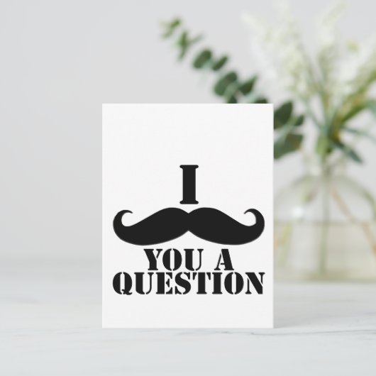 I mustache you a question ポストカード (スタンド正面)
