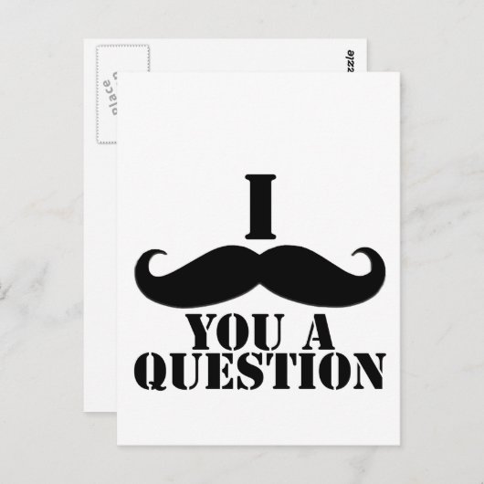 I mustache you a question ポストカード (正面/裏面)