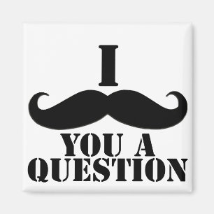 I mustache you a question マグネット