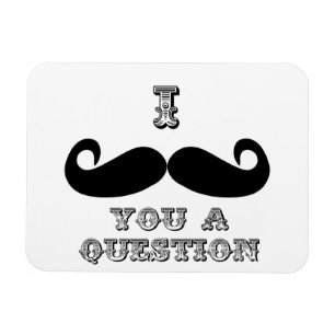 I mustache you a question マグネット