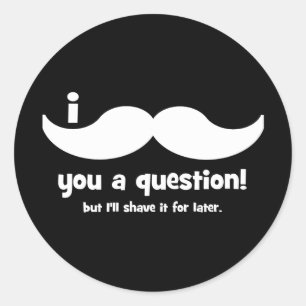 I mustache you a question ラウンドシール