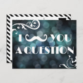 I mustache you a question《写真》ぼけ味ライト招待状 ポストカード (正面/裏面)