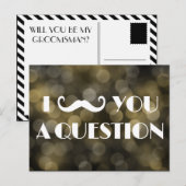 I mustache you a question《写真》ぼけ味ライト招待状 ポストカード (正面/裏面)