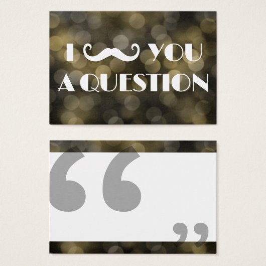 I mustache you a question《写真》ぼけ味灯 (正面&裏面)