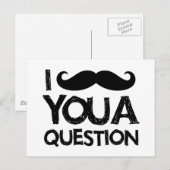 I mustache you a question(動揺してデザイン) ポストカード (正面/裏面)