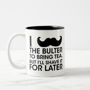 I mustache you a question、口ひげユーモアのギフトおもしろい ツートーンマグカップ