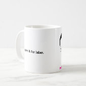 I mustache you a question! 、後でのためのそれを剃って下さい コーヒーマグカップ (正面左)