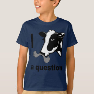 I mustache you a question -牛ユーモア tシャツ