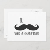 I mustache you a question、私は口ひげ店が大好き ポストカード (正面/裏面)