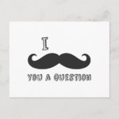 I mustache you a question、私は口ひげ店が大好き ポストカード (正面)