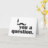 I mustache you a question(誕生日挨拶) カード (黄色い花)