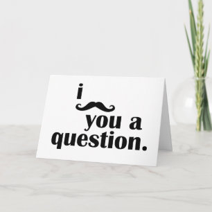 I mustache you a question(誕生日挨拶) カード