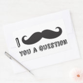 I mustache you a question 長方形シール (封筒)