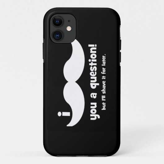 I mustache you a question Case-Mate iPhoneケース (裏面)