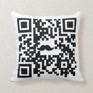 "I mustache you a question" QRコード枕 クッション