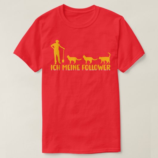 I My Followers Tieliebe Katzenliebe Katzen Farmer  Tシャツ (デザイン正面)