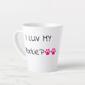 I My Yorkiepoo Caramic Coffee Cup MugLove(私のヨーキエポオ カフェラテマグ (左アングル)