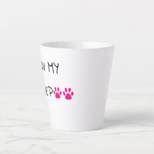 I My Yorkiepoo Caramic Coffee Cup MugLove(私のヨーキエポオ カフェラテマグ (正面)