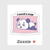 “I Need a Nap” Funny Kawaii Design シール (シート)