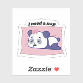 “I Need a Nap” Funny Kawaii Design シール