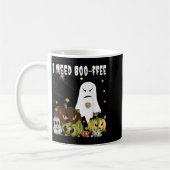 I Need Boo-ffee Ghost Jack-o-lantern Coffee Lover コーヒーマグカップ (左)