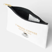 “I Need Coffee Before I Talk” アクセサリーポーチ (見開き)