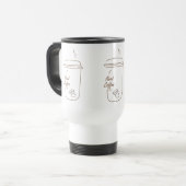 I Need Coffee Cute Doodle Mug トラベルマグ (正面左)