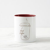 I Need Coffee Cute Doodle Mug マグカップ (中央)