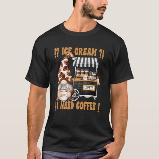 I Need Coffee Dad Saying For Men Grumpy Gnome Gran Tシャツ (正面)