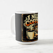 I Need Coffee – Morning Survival Humor コーヒーマグカップ (正面左)