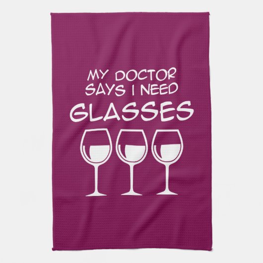 I need glasses キッチンタオル (縦)